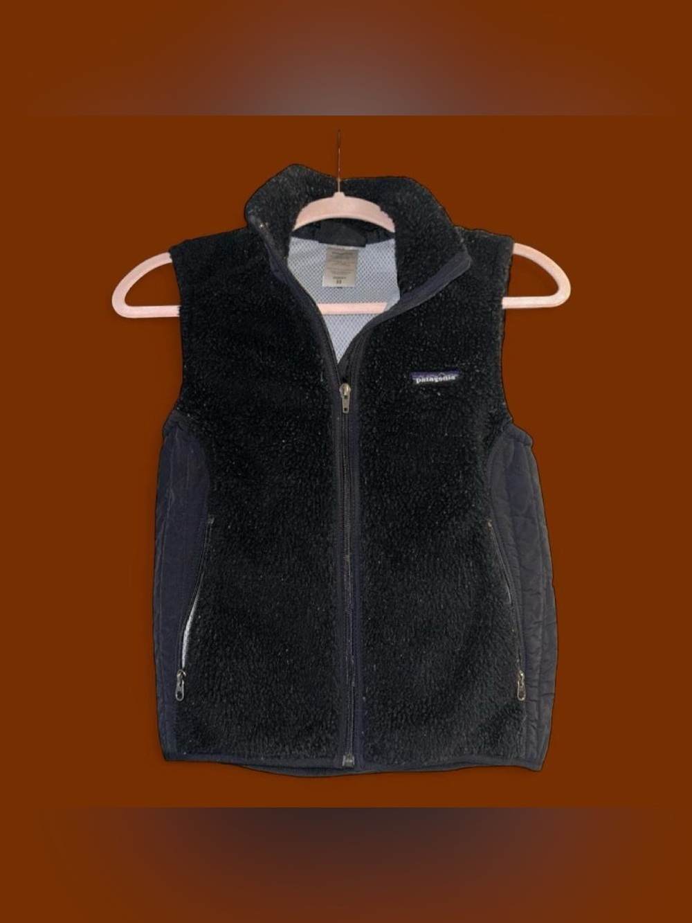 Patagonia Black Sherpa Fleece Vest for Women